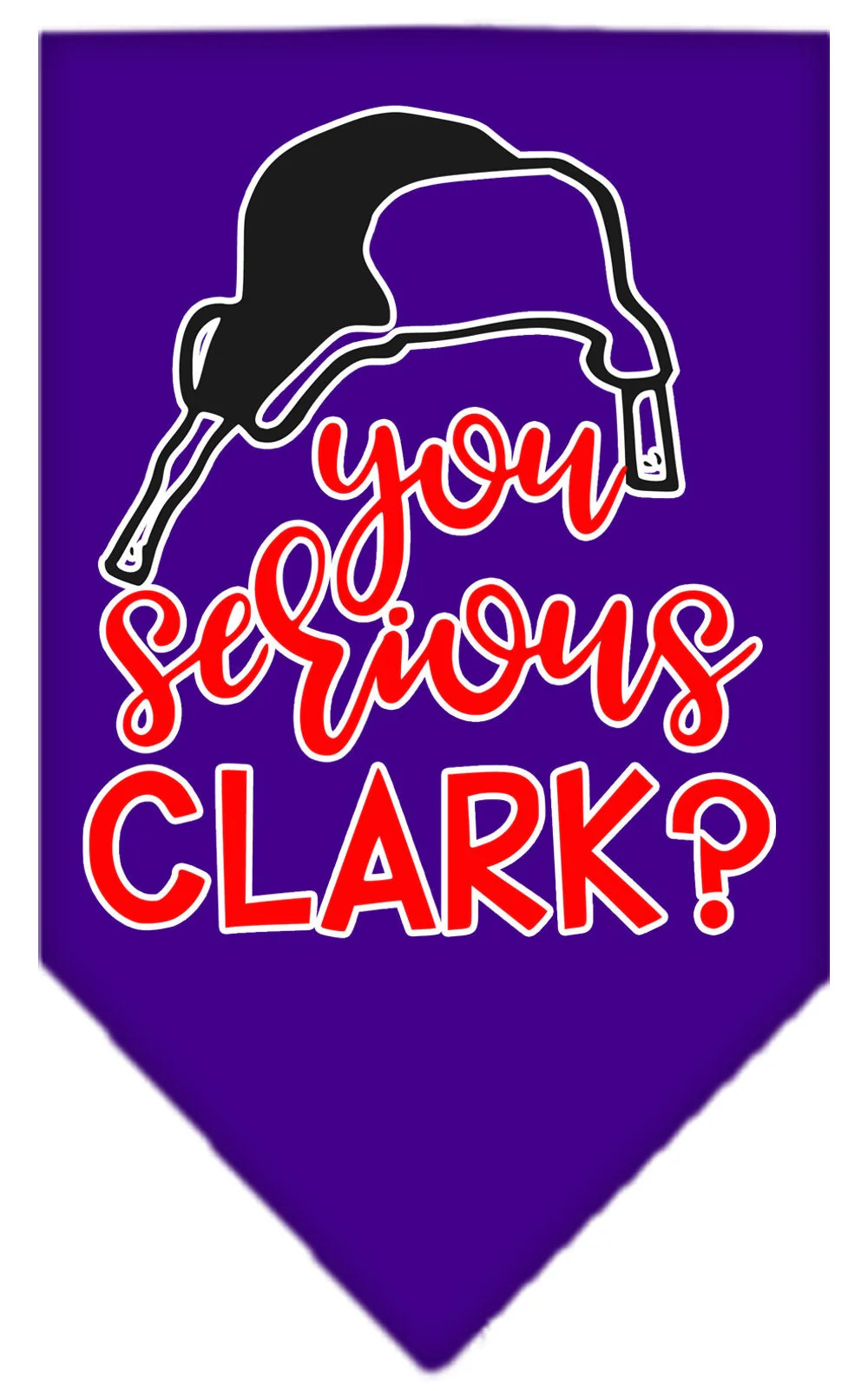 Christmas Pet and Dog Bandana Screen Printed, "You Serious Clark?" - Image 9