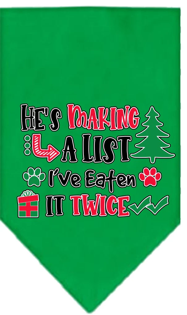 Christmas Pet Bandana "He's Making A List, I've Eaten It Twice" - Image 10
