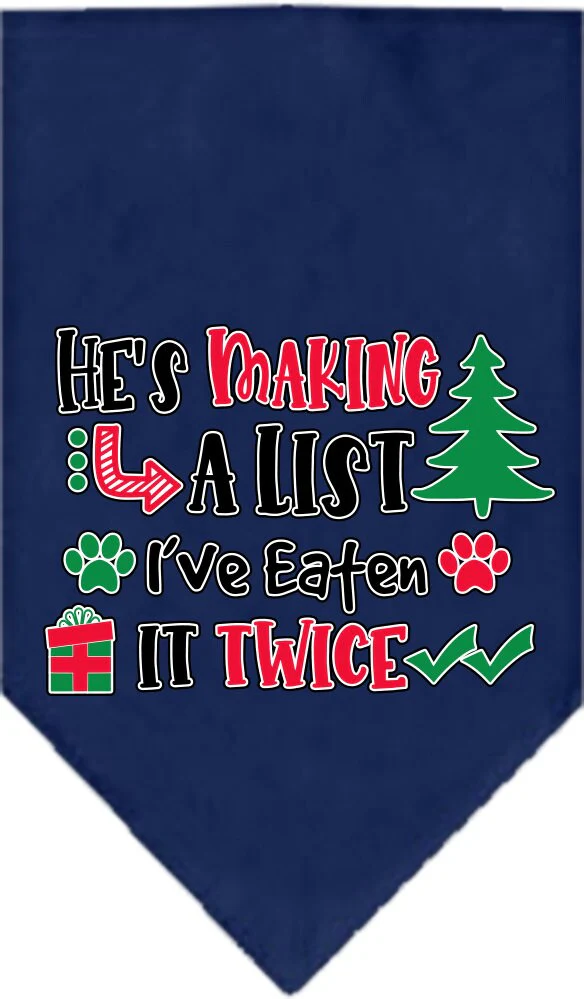 Christmas Pet Bandana "He's Making A List, I've Eaten It Twice" - Image 5