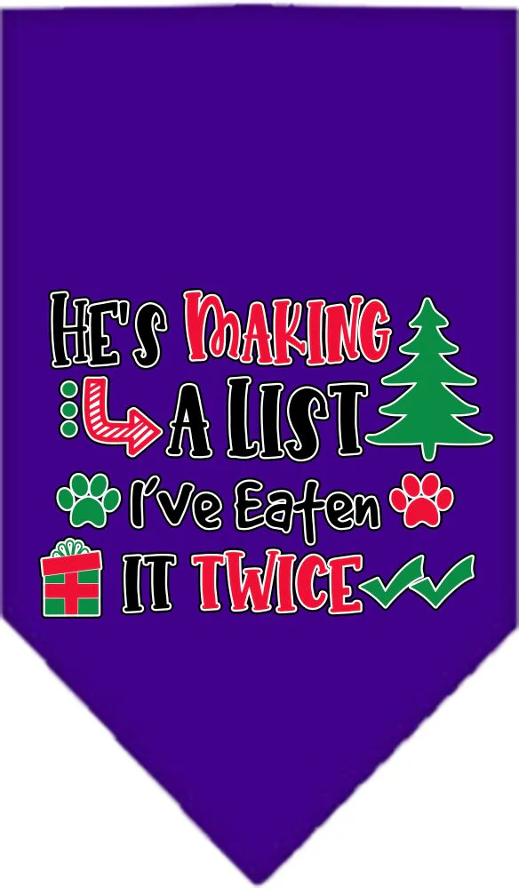 Christmas Pet Bandana "He's Making A List, I've Eaten It Twice" - Image 6
