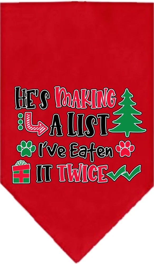 Christmas Pet Bandana "He's Making A List, I've Eaten It Twice" - Image 7