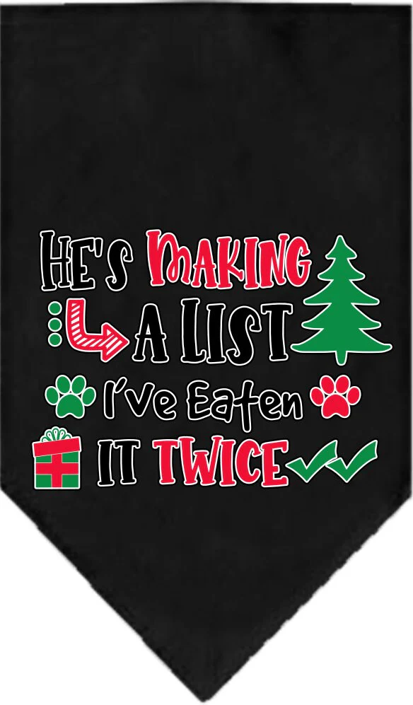 Christmas Pet Bandana "He's Making A List, I've Eaten It Twice" - Image 8