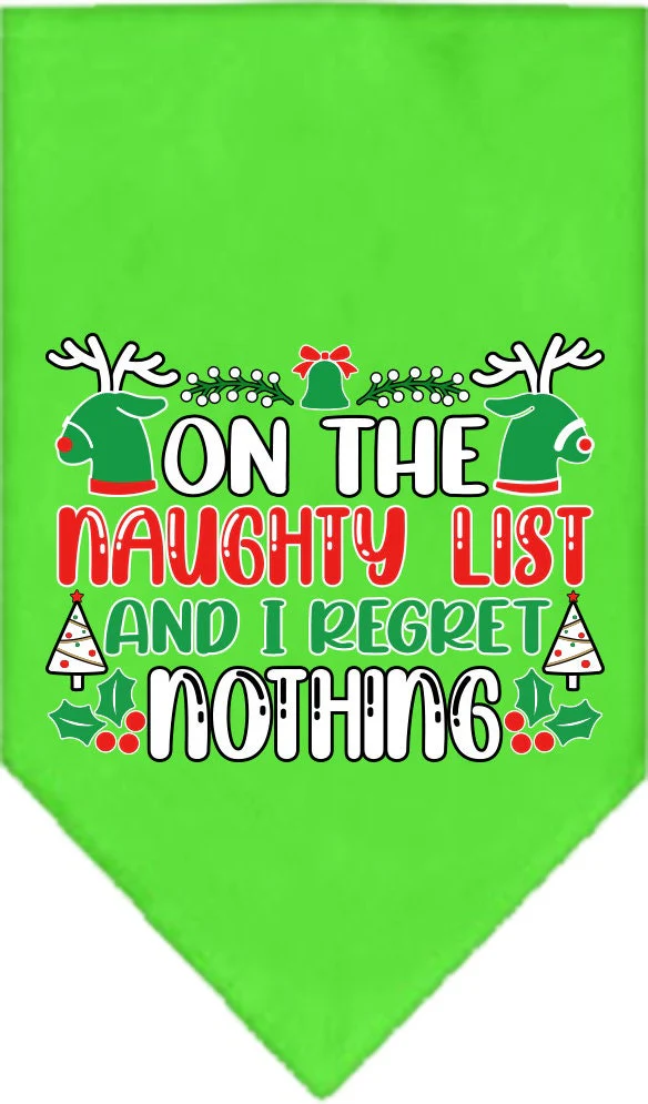 Christmas Pet Bandana "On The Naughty List And I Regret Nothing" - Image 10