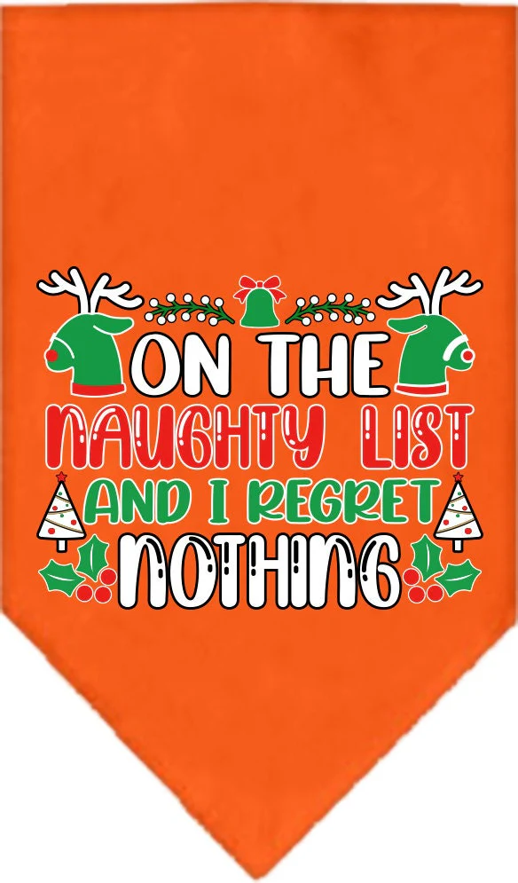 Christmas Pet Bandana "On The Naughty List And I Regret Nothing" - Image 2