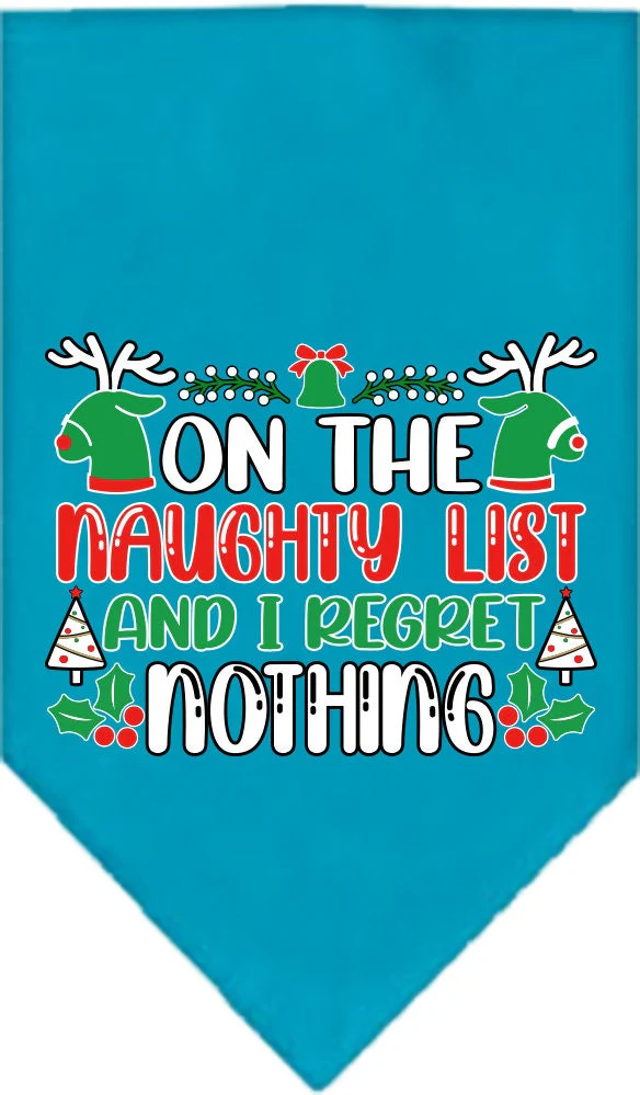 Christmas Pet Bandana "On The Naughty List And I Regret Nothing" - Image 4