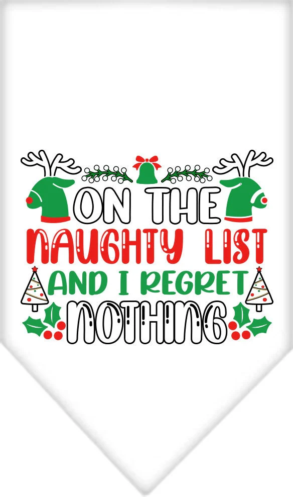 Christmas Pet Bandana "On The Naughty List And I Regret Nothing" - Image 5