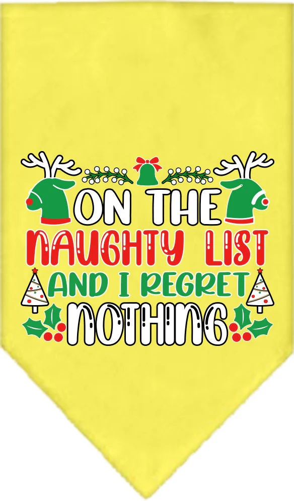Christmas Pet Bandana "On The Naughty List And I Regret Nothing" - Image 6