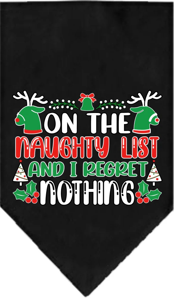 Christmas Pet Bandana "On The Naughty List And I Regret Nothing" - Image 7