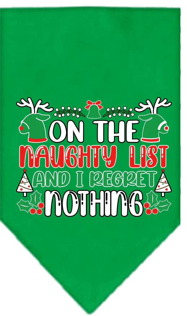 Christmas Pet Bandana "On The Naughty List And I Regret Nothing" - Image 8