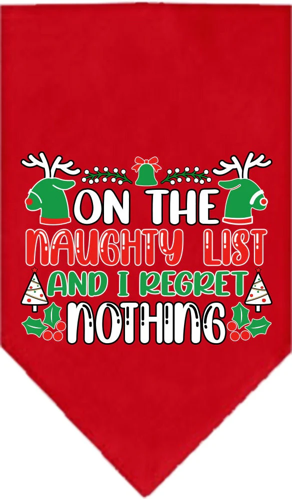 Christmas Pet Bandana "On The Naughty List And I Regret Nothing" - Image 9