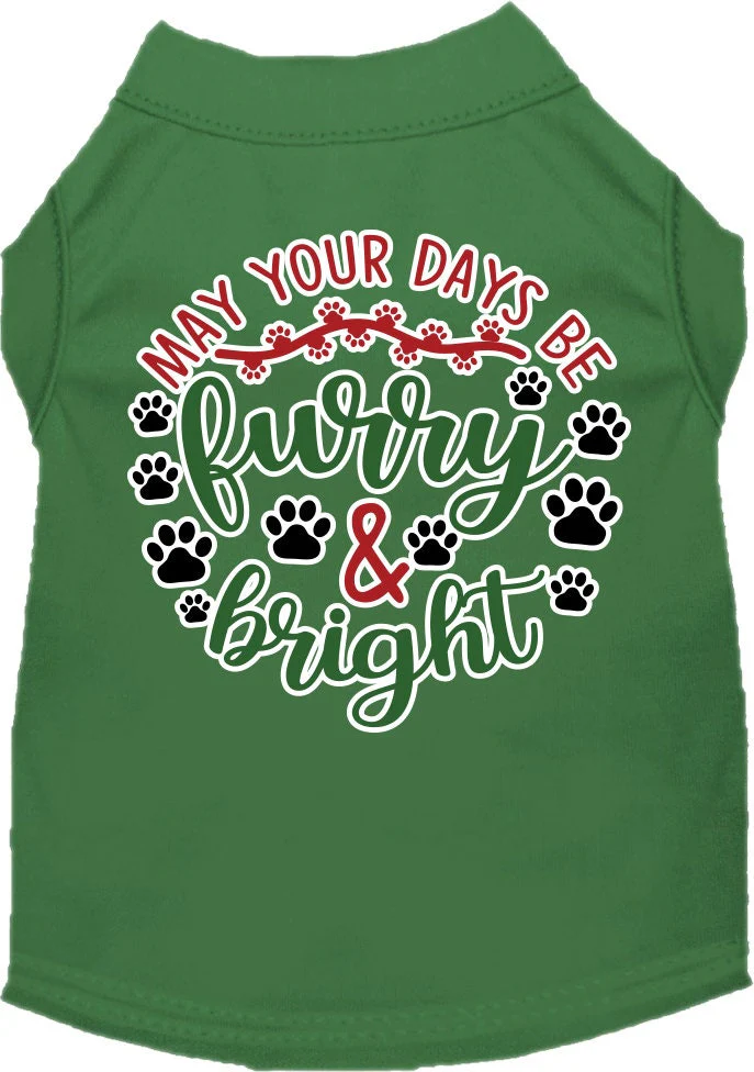 Christmas Pet Dog and Cat Shirt Screen Printed, "Furry & Bright" - Image 5