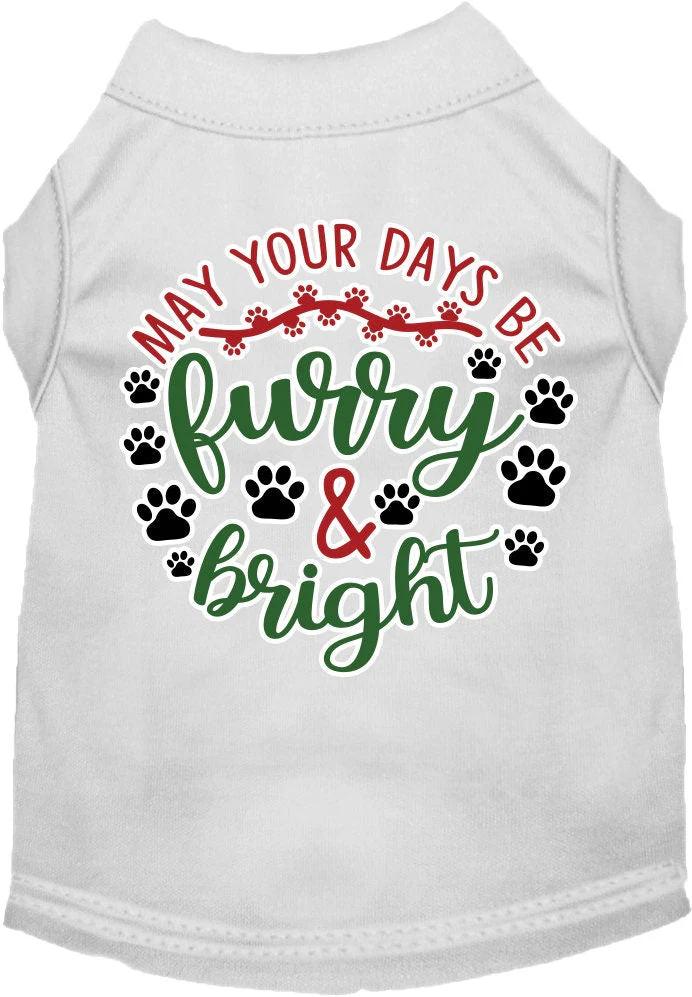 Christmas Pet Dog and Cat Shirt Screen Printed, "Furry & Bright" - Image 7