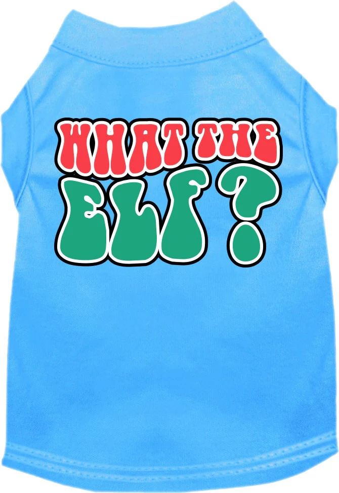 Christmas Pet Dog and Cat Shirt Screen Printed, "What The Elf" - Image 10