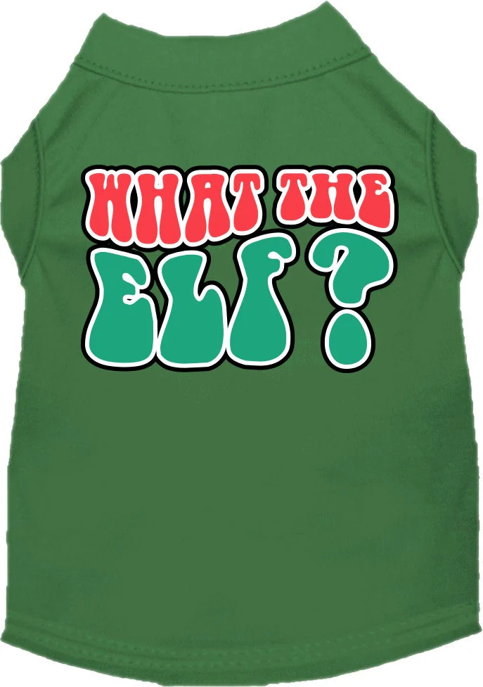 Christmas Pet Dog and Cat Shirt Screen Printed, "What The Elf" - Image 5