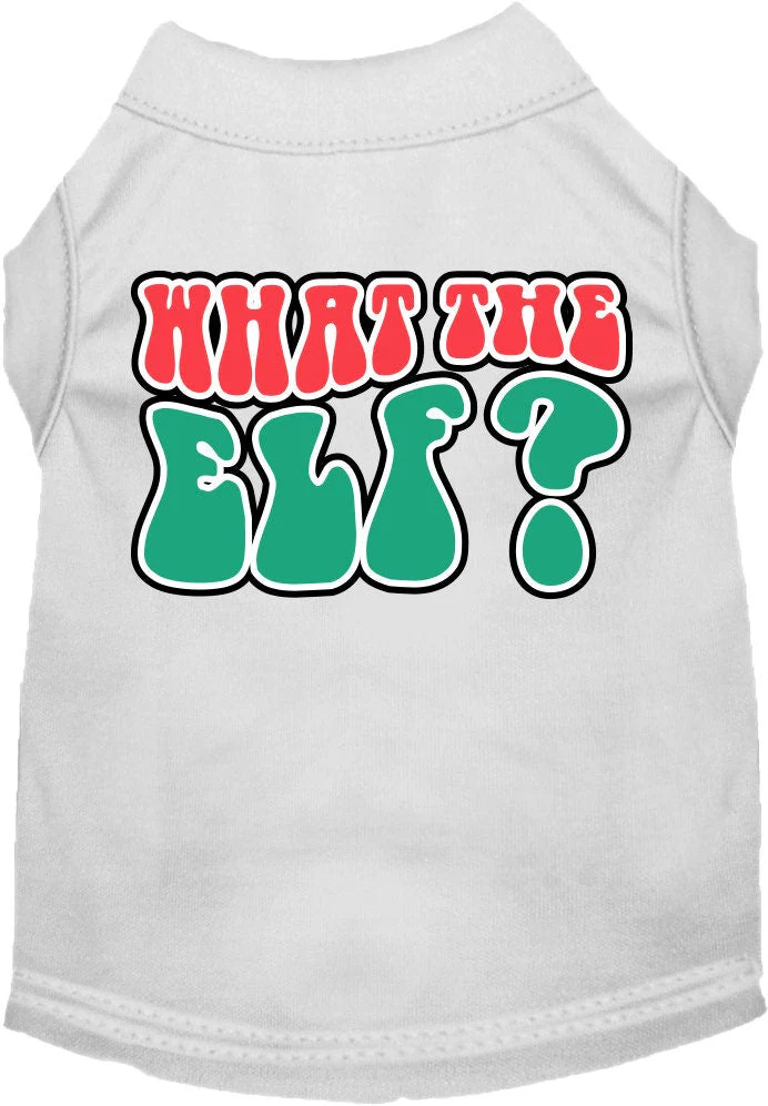 Christmas Pet Dog and Cat Shirt Screen Printed, "What The Elf" - Image 7