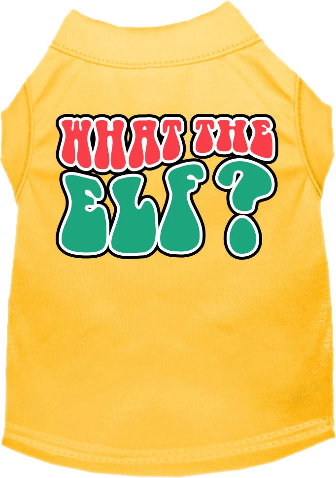Christmas Pet Dog and Cat Shirt Screen Printed, "What The Elf" - Image 8