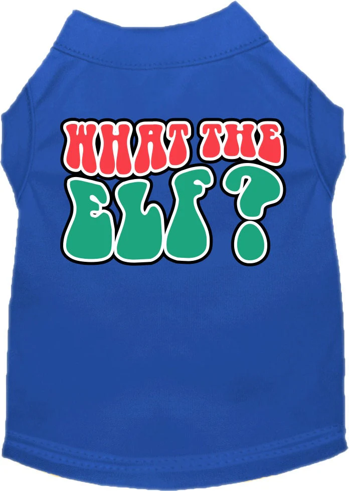 Christmas Pet Dog and Cat Shirt Screen Printed, "What The Elf" - Image 9