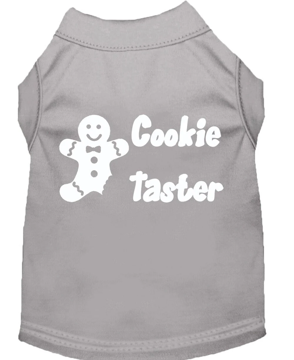 Christmas Pet Dog & Cat Shirt Screen Printed, "Cookie Taster" - Image 4