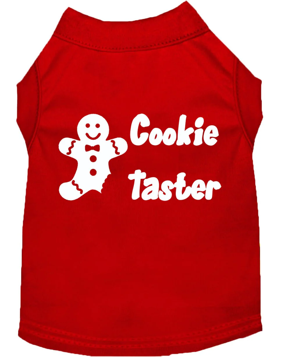 Christmas Pet Dog & Cat Shirt Screen Printed, "Cookie Taster" - Image 7