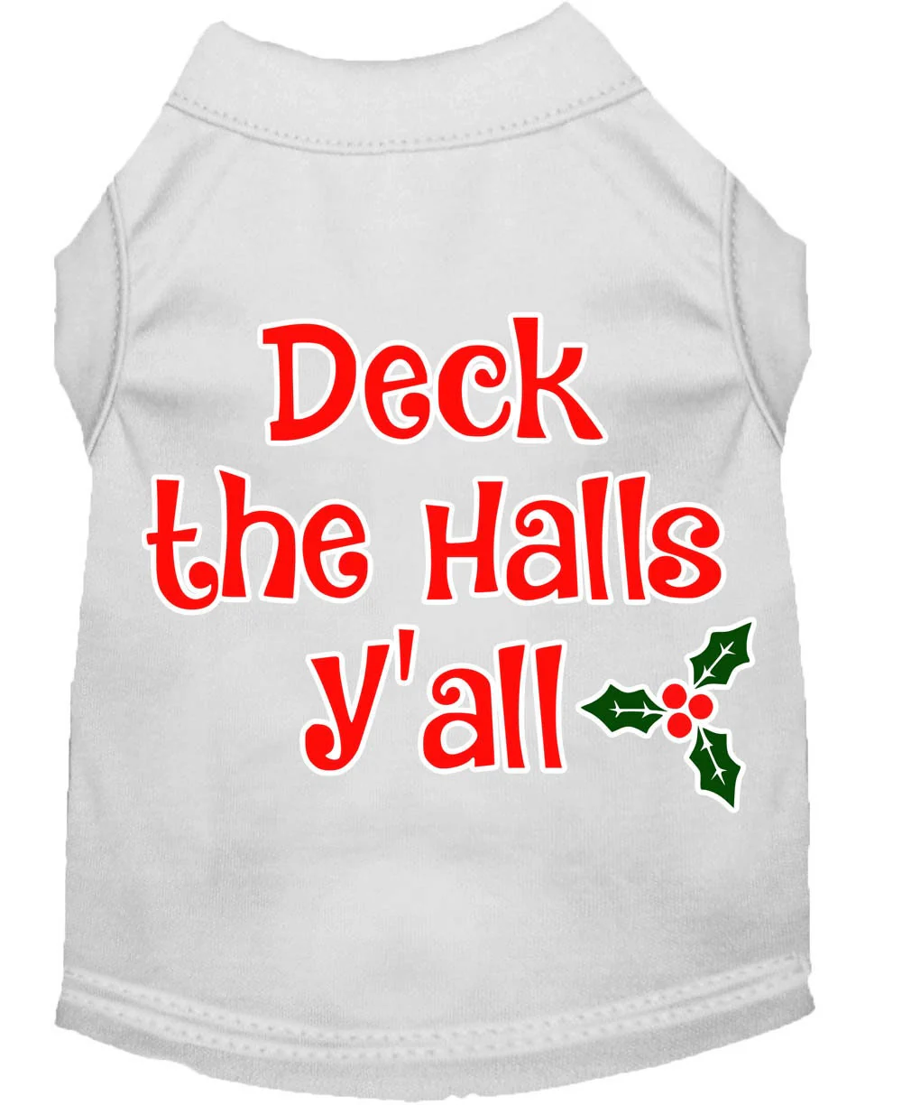 Christmas Pet Dog & Cat Shirt Screen Printed, "Deck The Halls, Y'all" - Image 10
