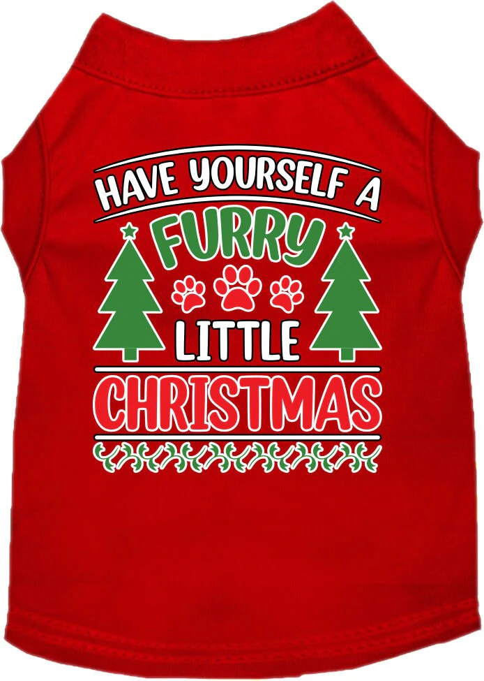 Christmas Pet Dog & Cat Shirt Screen Printed, "Have Yourself A Furry Little Christmas" - Image 3