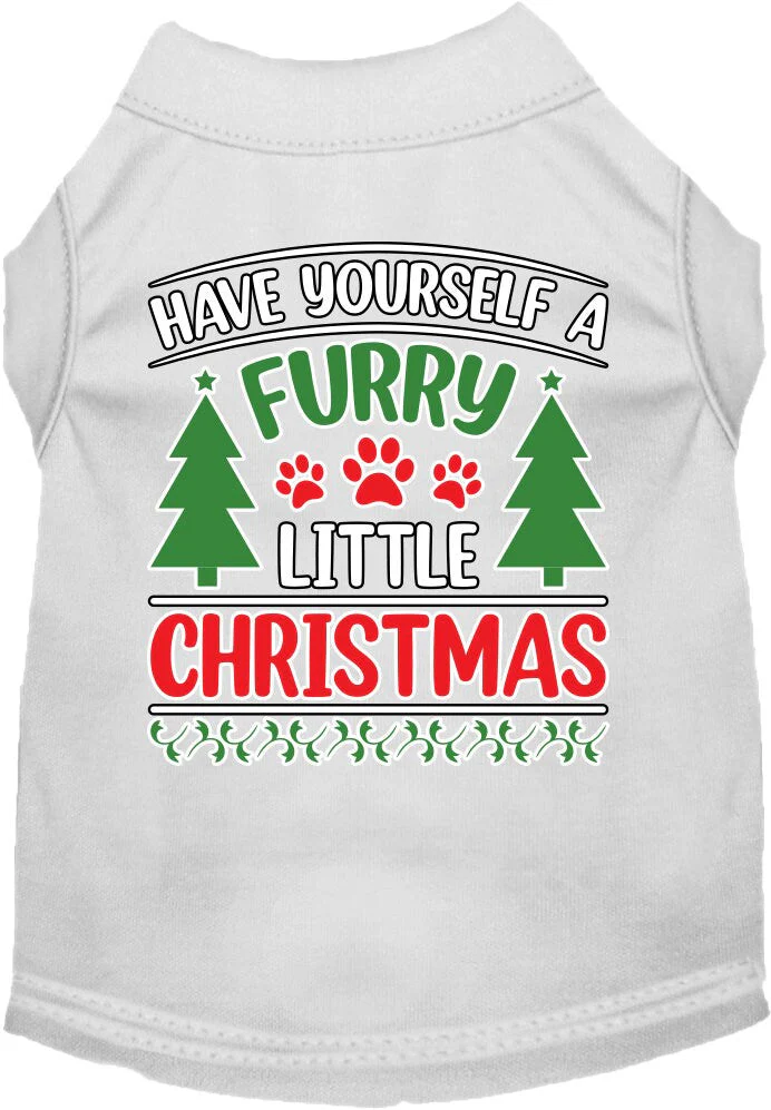 Christmas Pet Dog & Cat Shirt Screen Printed, "Have Yourself A Furry Little Christmas" - Image 4