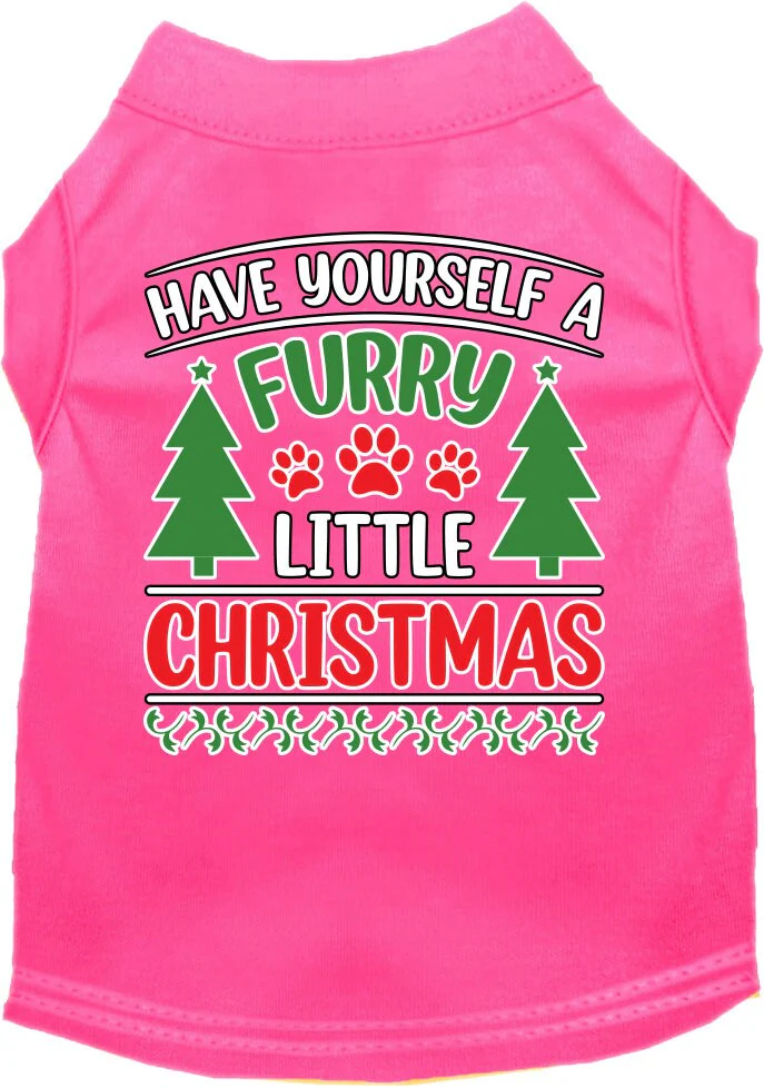 Christmas Pet Dog & Cat Shirt Screen Printed, "Have Yourself A Furry Little Christmas" - Image 7