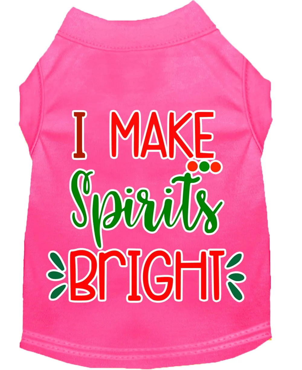 Christmas Pet Dog & Cat Shirt Screen Printed, "I Make Spirits Bright" - Image 10