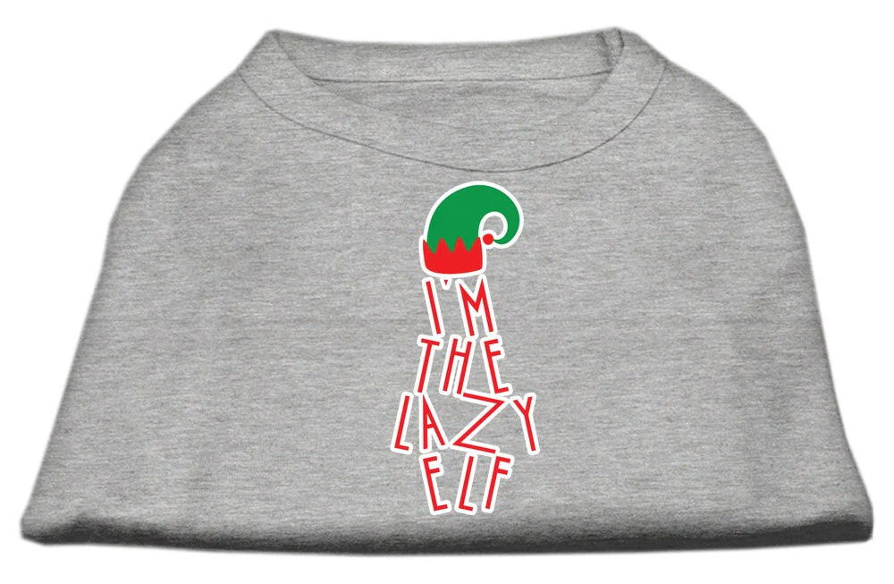 Christmas Pet Dog & Cat Shirt Screen Printed, "I'm The Lazy Elf" - Image 5