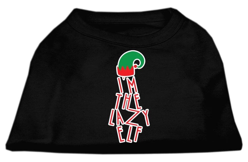 Christmas Pet Dog & Cat Shirt Screen Printed, "I'm The Lazy Elf" - Image 7