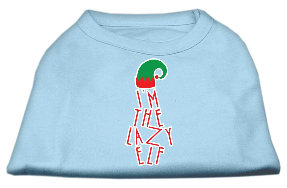 Christmas Pet Dog & Cat Shirt Screen Printed, "I'm The Lazy Elf" - Image 8