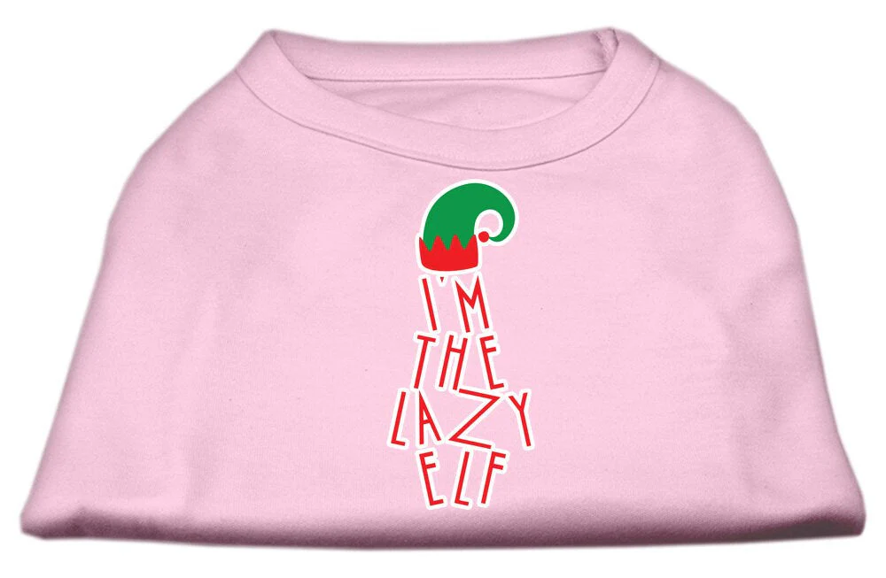 Christmas Pet Dog & Cat Shirt Screen Printed, "I'm The Lazy Elf" - Image 9