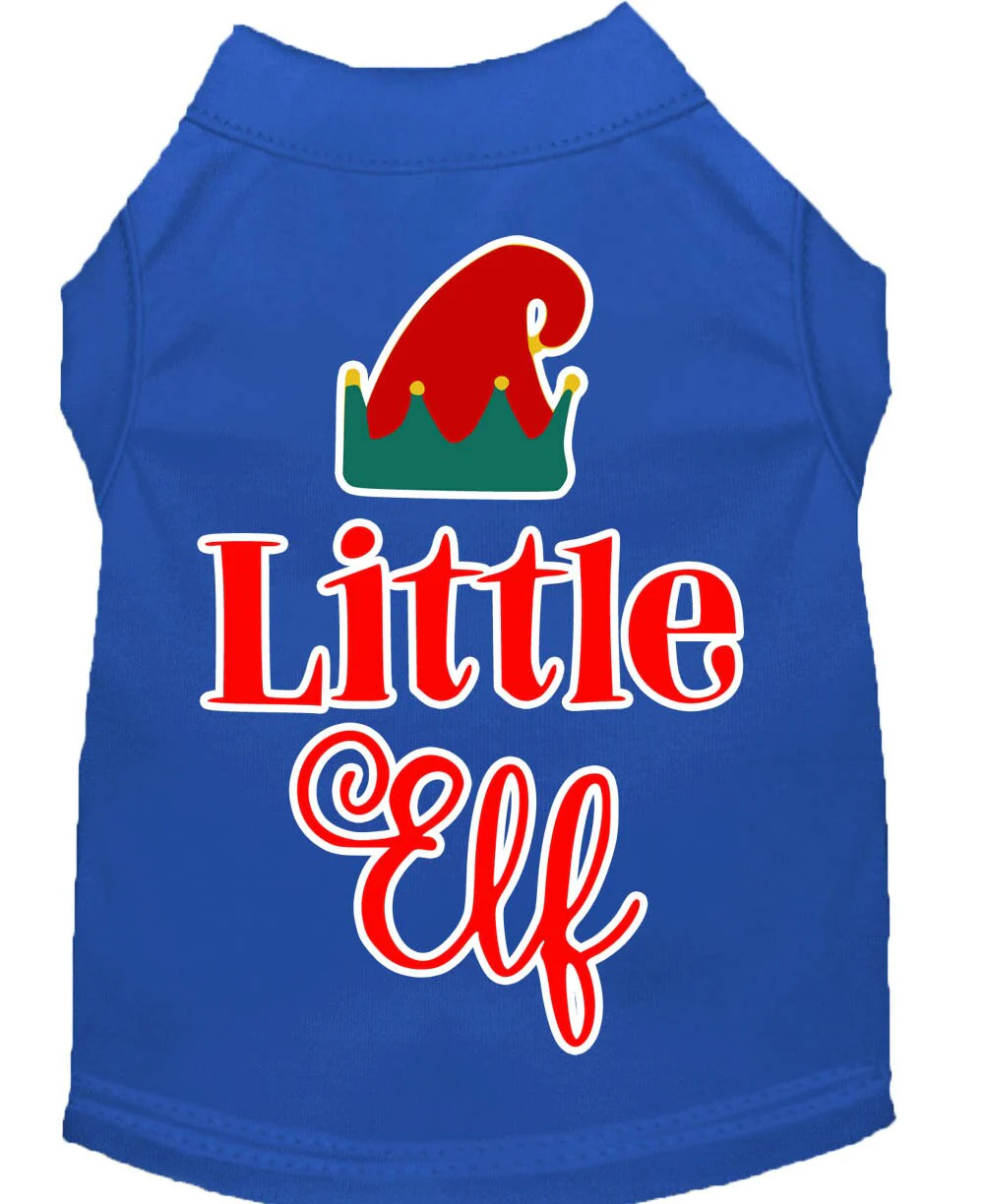 Christmas Pet Dog & Cat Shirt Screen Printed, "Little Elf" - Image 4