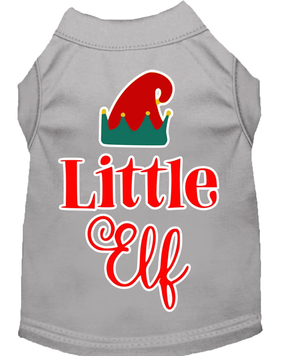 Christmas Pet Dog & Cat Shirt Screen Printed, "Little Elf" - Image 6