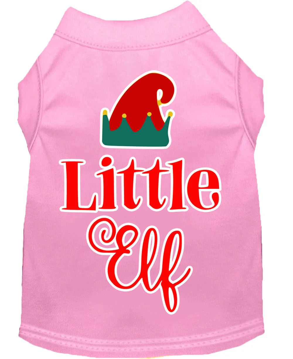 Christmas Pet Dog & Cat Shirt Screen Printed, "Little Elf" - Image 7