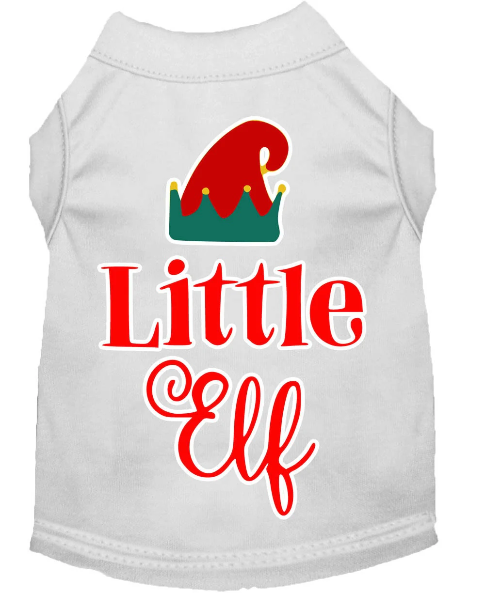 Christmas Pet Dog & Cat Shirt Screen Printed, "Little Elf" - Image 9