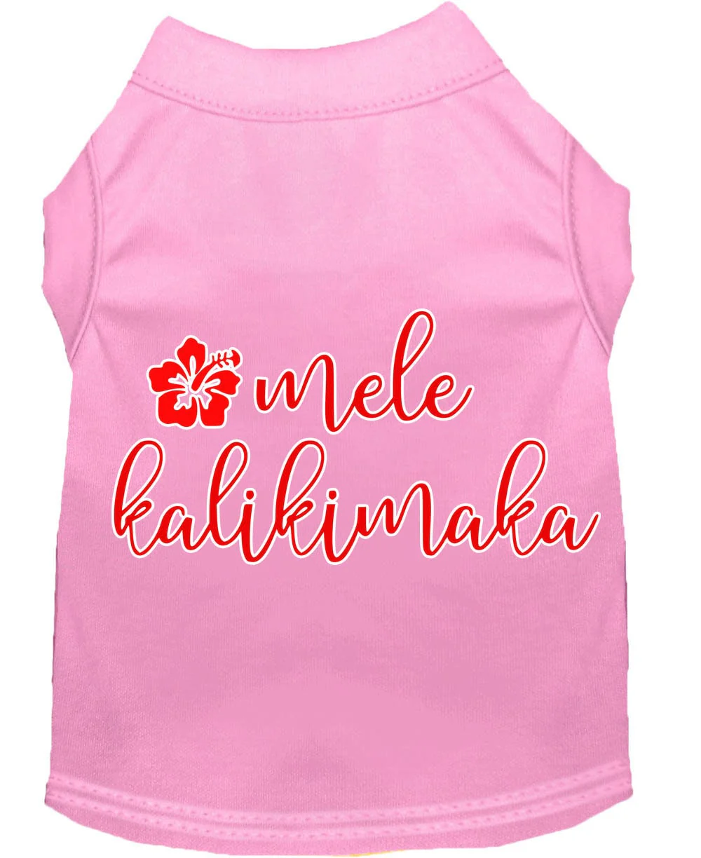 Christmas Pet Dog & Cat Shirt Screen Printed, "Mele Kalikimaka" - Image 10