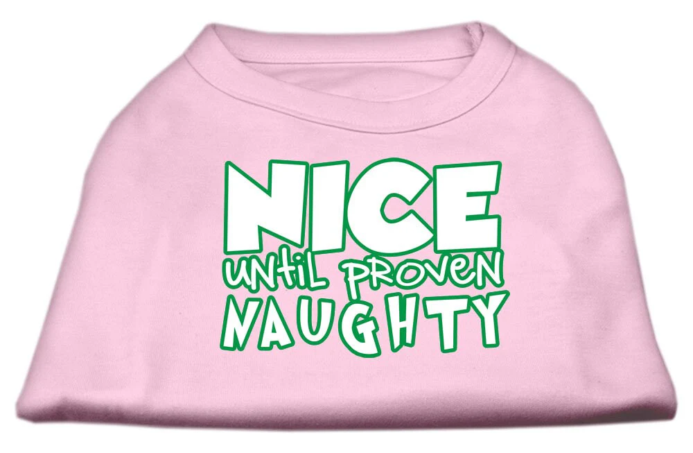 Christmas Pet Dog & Cat Shirt Screen Printed, "Nice Until Proven Naughty" - Image 10