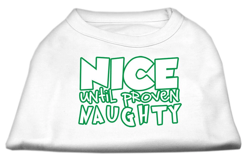 Christmas Pet Dog & Cat Shirt Screen Printed, "Nice Until Proven Naughty" - Image 6