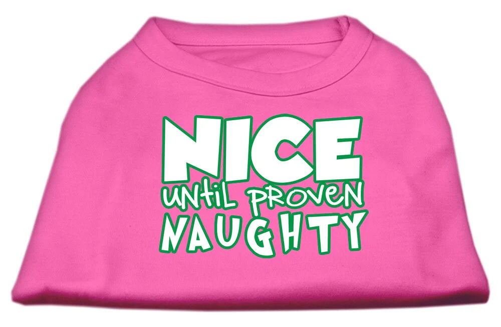 Christmas Pet Dog & Cat Shirt Screen Printed, "Nice Until Proven Naughty" - Image 7