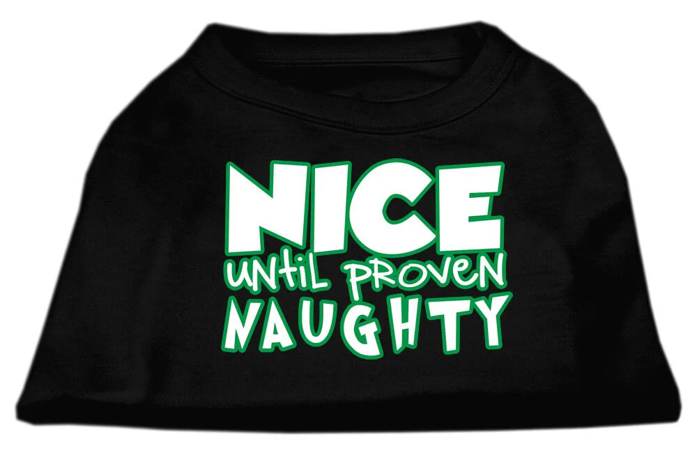 Christmas Pet Dog & Cat Shirt Screen Printed, "Nice Until Proven Naughty" - Image 8