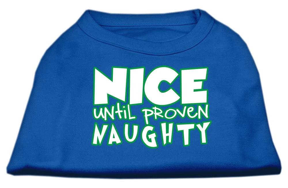 Christmas Pet Dog & Cat Shirt Screen Printed, "Nice Until Proven Naughty" - Image 9