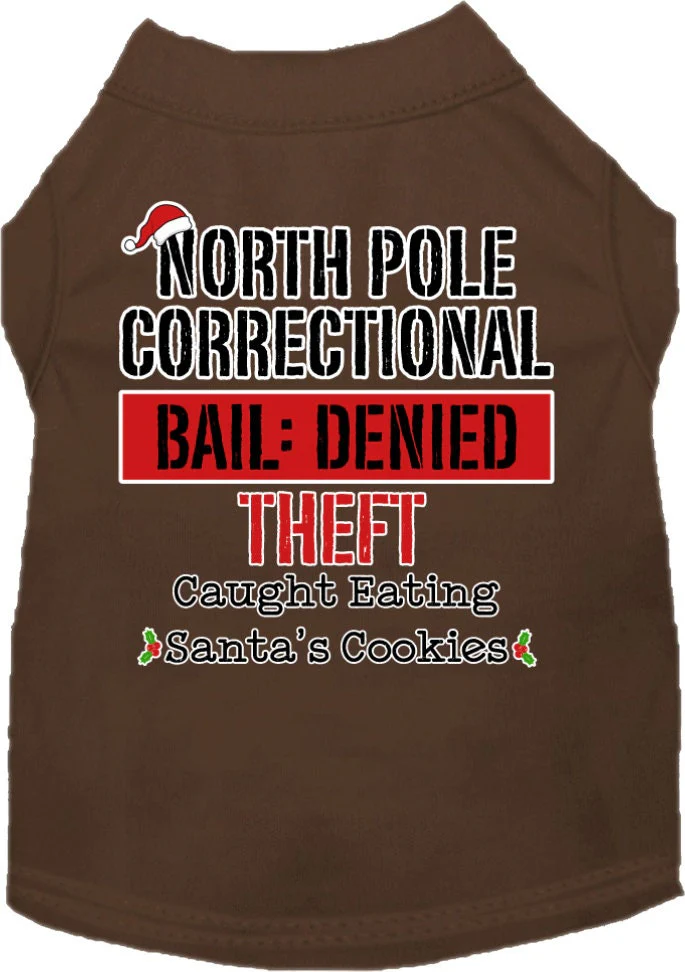 Christmas Pet Dog & Cat Shirt Screen Printed, "North Pole Correctional" - Image 10
