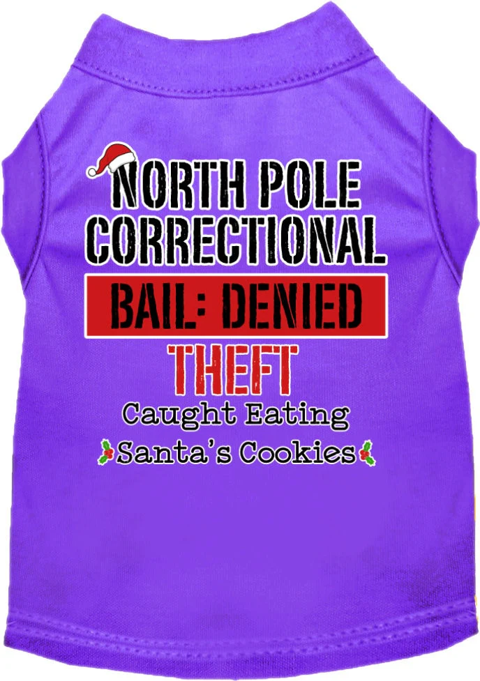 Christmas Pet Dog & Cat Shirt Screen Printed, "North Pole Correctional" - Image 6