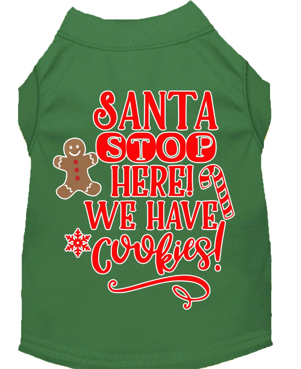 Christmas Pet Dog & Cat Shirt Screen Printed, "Santa, We Have Cookies" - Image 9
