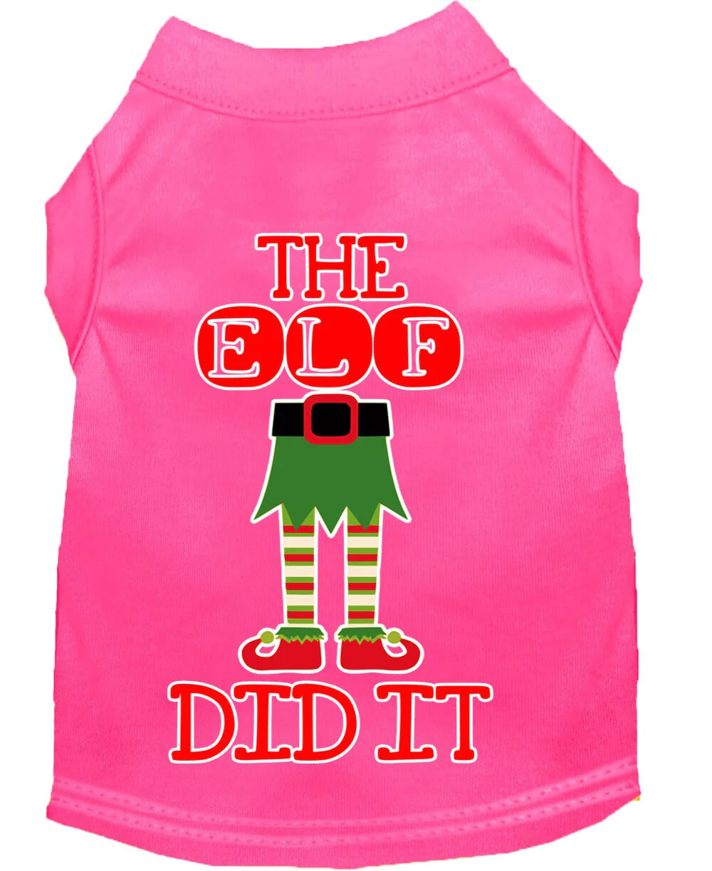Christmas Pet Dog & Cat Shirt Screen Printed, "The Elf Did It" - Image 9