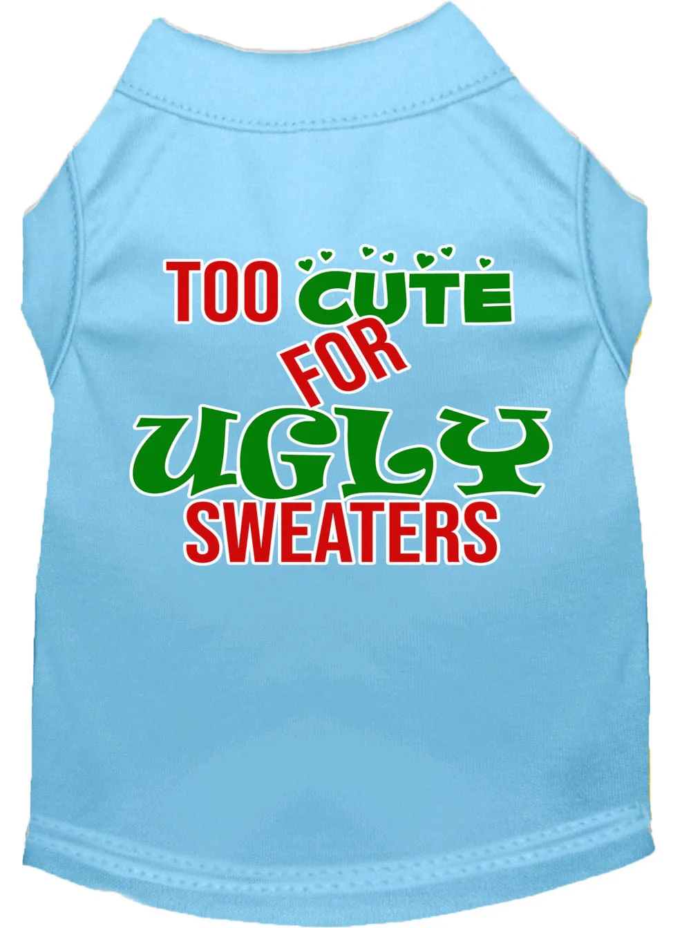 Christmas Pet Dog & Cat Shirt Screen Printed, "Too Cute For Ugly Sweaters" - Image 10