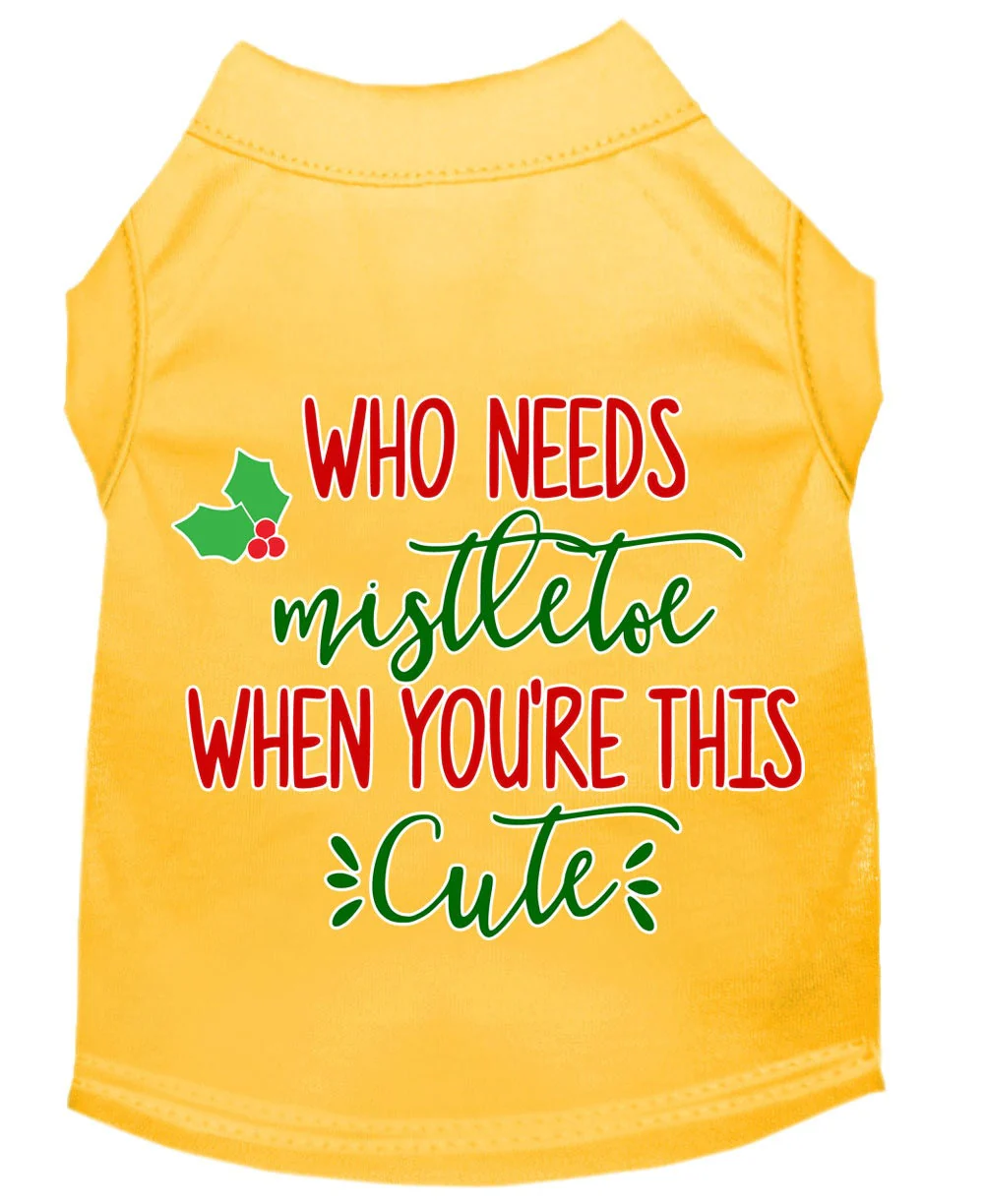 Christmas Pet Dog & Cat Shirt Screen Printed, "Who Needs Mistletoe" - Image 10