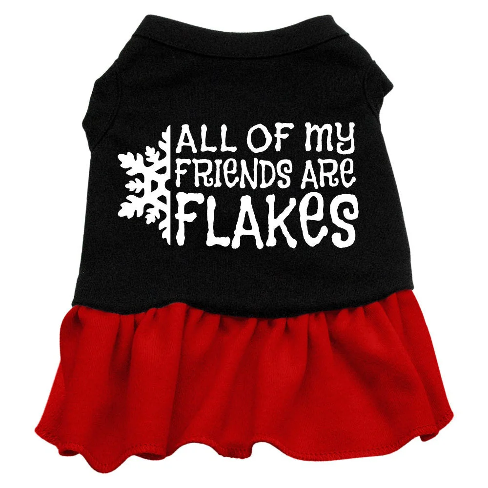 Christmas Pet Dress "All Of My Friends Are Flakes" - Image 3