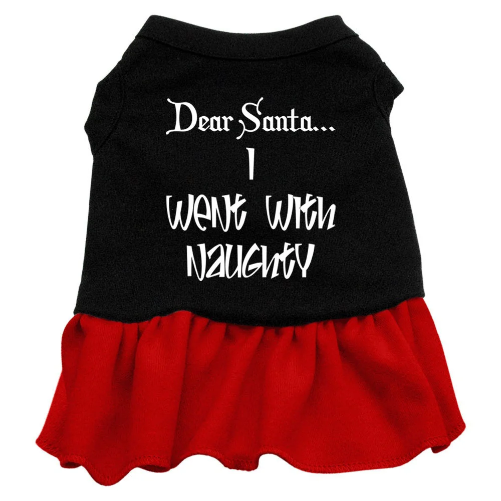 Christmas Pet Dress "Dear Santa, I Went With Naughty" - Image 3